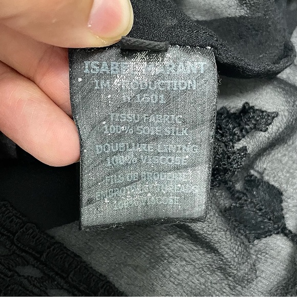 SOLD // Isabel Marant Embroidered Silk Dress Black Size 36 / Small - Picture 12 of 14